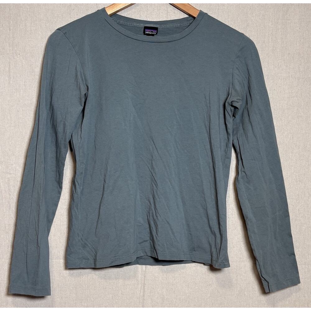 Patagonia Shirt Womens‎ Sz XS Grey Cool Hiking Outdoors Organic Cotton Lady